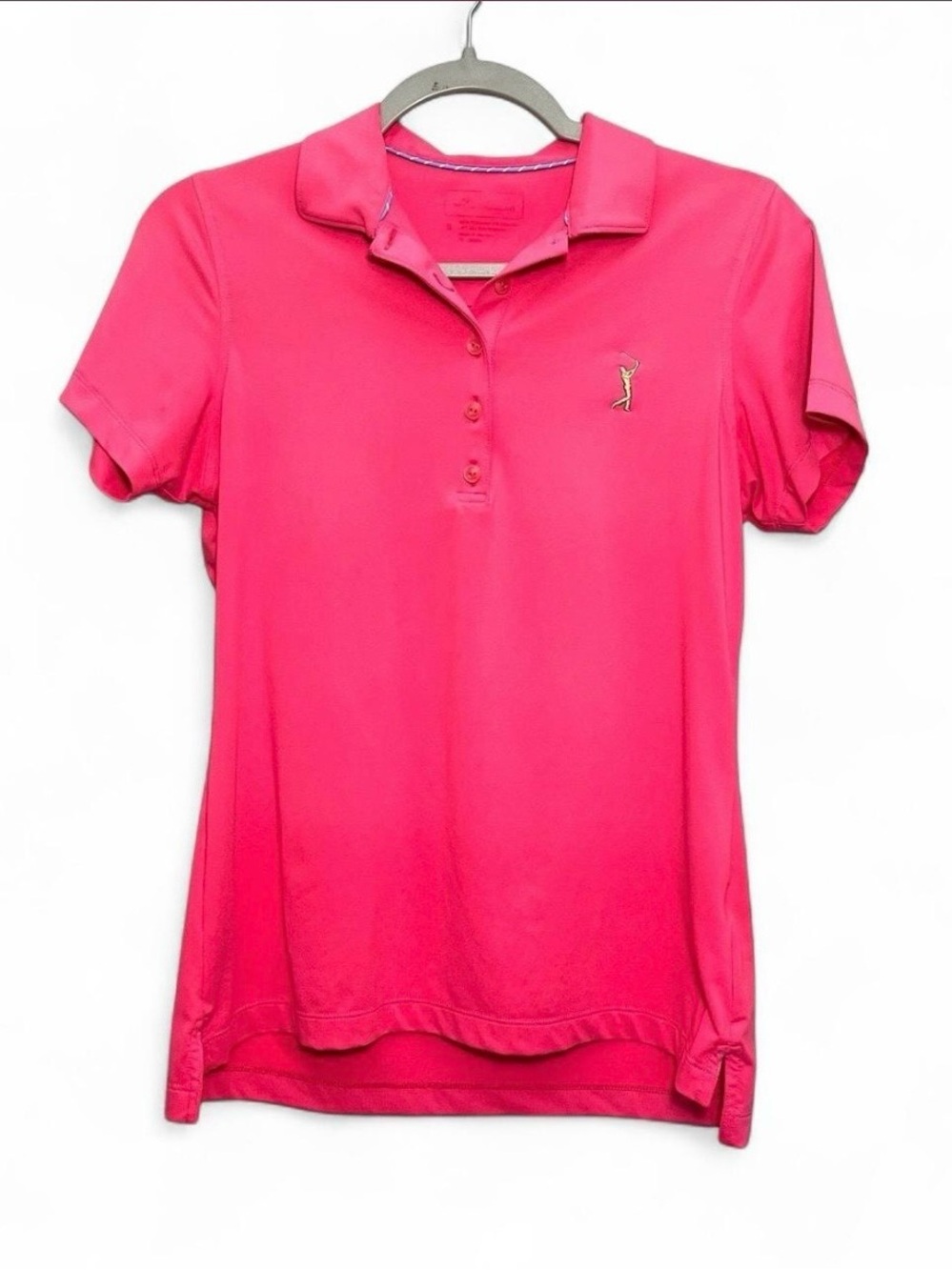 Peter Millar Pink Golf Performance Jersey Polo Small UPF 50 Stretch Quick Dry